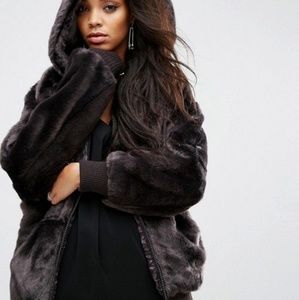 ASOS Oversized faux fur bomber jacket